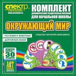 Комплект динамических раздаточных пособий - Окружающий мир (веера). Животные и растения, дорожные знаки. - «globural.ru» - Тихорецк