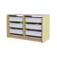 Двойной модуль для хранения игрушек из коллекции мебели «НЕГА» (цвет желтый) - «globural.ru» - Тихорецк