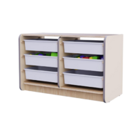 Двойной модуль для хранения игрушек из коллекции мебели «НЕГА» (цвет бежевый) - «globural.ru» - Тихорецк