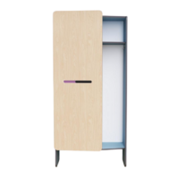 Шкаф для верхней одежды персонала во входную группу из коллекции мебели «НЕГА» (голубой) - «globural.ru» - Тихорецк