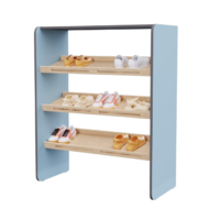 Полка для обуви во входную группу из коллекции мебели «НЕГА» (цвет голубой) - «globural.ru» - Тихорецк