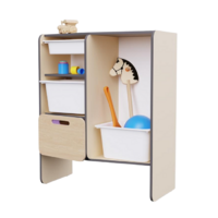 Шкаф для игрушек во входную группу из коллекции мебели «НЕГА» (цвет бежевый) - «globural.ru» - Тихорецк