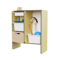 Шкаф для игрушек во входную группу из коллекции мебели «НЕГА» (цвет желтый) - «globural.ru» - Тихорецк