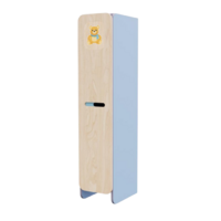 Детский шкафчик с одной секцией для входной группы из коллекции мебели «НЕГА» (голубой) - «globural.ru» - Тихорецк