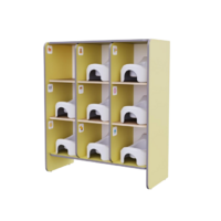 Детский стеллаж под горшки из коллекции «НЕГА» (желтый) - «globural.ru» - Тихорецк