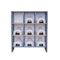 Детский стеллаж под горшки из коллекции «НЕГА» (голубой) - «globural.ru» - Тихорецк