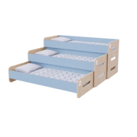 Раздвижная кровать 3 секции в спальную зону из коллекции «НЕГА» (цвет голубой) - «globural.ru» - Тихорецк