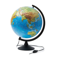 Глобус Земли физический  с подсветкой D=320 мм - «globural.ru» - Тихорецк