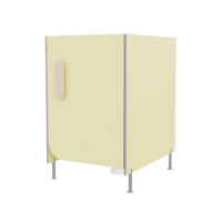 Гигиеническая кабинка из коллекции «НЕГА» (цвет желтый) - «globural.ru» - Тихорецк