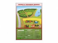 Магнитно-маркерная доска "Лесные и торфяные пожары" + комплект тематических магнитов - «globural.ru» - Тихорецк