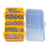 Набор крепежных элементов из нержавеющей стали (винты, гайки) в пластиковой коробке - «globural.ru» - Тихорецк