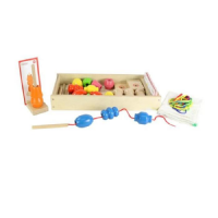 Игра на сенсомоторное развитие "Шнуровка Бусы (набор 1)" - «globural.ru» - Тихорецк