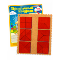 Прозрачный квадрат Ларчик (ковролин, красный)   - «globural.ru» - Тихорецк