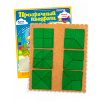 Прозрачный квадрат Ларчик (ковролин, зеленый)      - «globural.ru» - Тихорецк