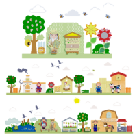 Набор декоративно-развивающих панелей "Деревенька" - «globural.ru» - Тихорецк