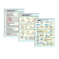 Комплект таблиц раздаточных "Планиметрия. Многоугольники. Окружность" (цвет,лам, 8шт.) - «globural.ru» - Тихорецк