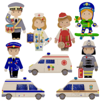 Набор бизибордов «Профессии и спецавтомобили» - «globural.ru» - Тихорецк