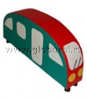 Напольная мягкая игрушка «Автобус»  каталка - «globural.ru» - Тихорецк