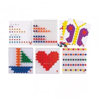 Мозаика Peg Board. Набор с прозрачными досками и картинками - «globural.ru» - Тихорецк