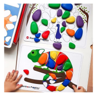 Игра на сенсомоторное развитие "Радужные камешки. Набор с карточками заданий A4" - «globural.ru» - Тихорецк