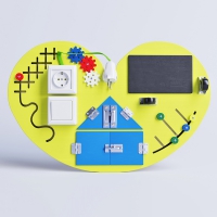 Бизиборд "Большое жёлтое сердце" - «globural.ru» - Тихорецк