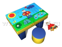 Дидактический стол с пуфиком вариант 1 (ВИК) - «globural.ru» - Тихорецк