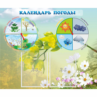 Стенд "Календарь погоды" с 2 карманами - «globural.ru» - Тихорецк