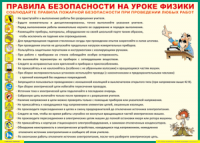 Таблица Правила безопасности на уроке физики 1000*1400 винил	 - «globural.ru» - Тихорецк