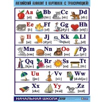 Таблица демонстрационная "Английский алфавит в картинках"(100x140) - «globural.ru» - Тихорецк