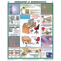 Плакаты "Компьютер и безопасность" (2 листа, размер 450х600) - «globural.ru» - Тихорецк