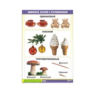 Таблица демонстрационная "Одинаковый, похожий и противоположный" (винил 70x100) - «globural.ru» - Тихорецк