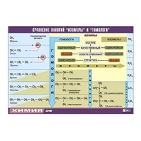 Таблица демонстрационная "Сравнение понятий изомер и гомолог" (винил 100х140) - «globural.ru» - Тихорецк