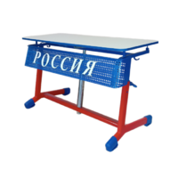 Стол ученический двухместный "Патриот-2о" на газовом лифте (р.гр. № 3-7 и наклоном столешницы) - «globural.ru» - Тихорецк