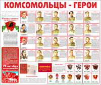 Тематический стенд "Комсомольцы-герои" - «globural.ru» - Тихорецк