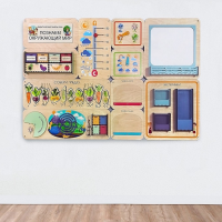 Дидактическая настенная панель «Познаем окружающий мир» - «globural.ru» - Тихорецк