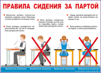 Таблица Правила сидения  за партой 1000*1400 винил - «globural.ru» - Тихорецк