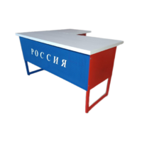 Стол преподавателя "Патриот" угловой с выкатной тумбой - «globural.ru» - Тихорецк