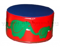 Пуфик «Слоны» (шелкография, ВИК) - «globural.ru» - Тихорецк