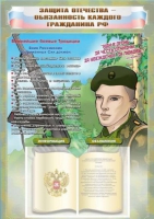 Стенд-уголок "Защита Отечества – обязанность каждого гражданина Российской Федерации" - «globural.ru» - Тихорецк