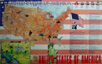 Учебная карта США на английском языке - «globural.ru» - Тихорецк