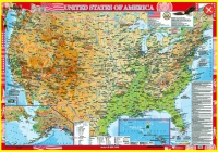Настенная карта Соединенных Штатов Америки на английском языке (учебная) - «globural.ru» - Тихорецк