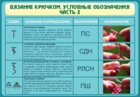 Стенд "Вязание крючком. Условные обозначения. Часть 2" - «globural.ru» - Тихорецк
