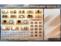 Наглядно-демонстрационный светодинамический стенд "Элементы электрических цепей" с маркерными полями - «globural.ru» - Тихорецк