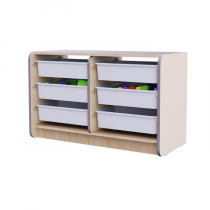 Двойной модуль для хранения игрушек из коллекции мебели «НЕГА» (цвет бежевый) - «globural.ru» - Тихорецк