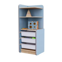 Угловой шкаф с ящиками из коллекции мебели «НЕГА» (цвет голубой) - «globural.ru» - Тихорецк