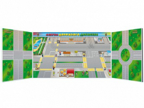 Доска магнитно-маркерная комбинированная, панорамная, трехэлементная "Азбука дорожного движения" - «globural.ru» - Тихорецк