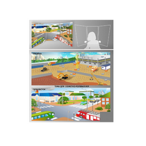 Стенд для сюжетно-ролевых игр 2-х сторонний (перекресток, стройка) - «globural.ru» - Тихорецк