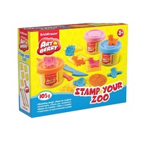 Пластилин на растительной основе Artberry/Stamp Your Zoo 3 бан./35 г со штампами - «globural.ru» - Тихорецк