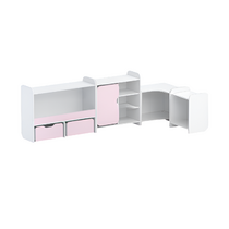 Набор стеллажей для игрушек и пособий "Росток" (белый/зефир) - «globural.ru» - Тихорецк