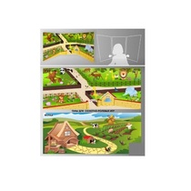 Стенд для сюжетно-ролевых игр 2-х сторонний (Зоопарк, ферма) - «globural.ru» - Тихорецк